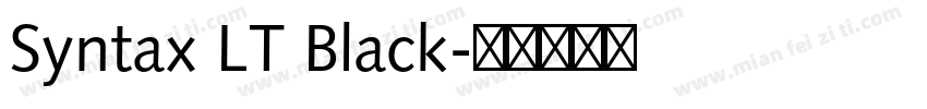 Syntax LT Black字体转换